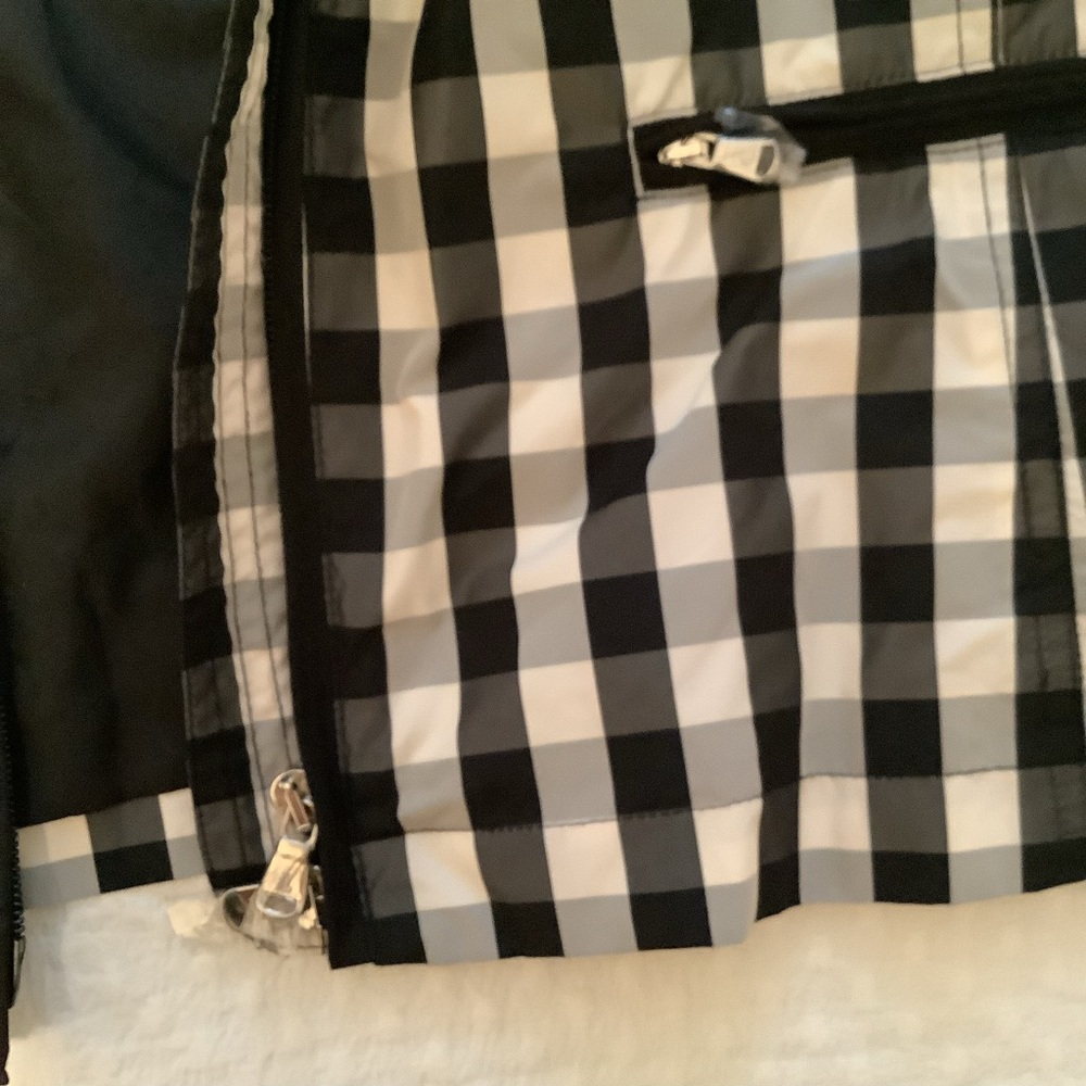 Ralph Lauren Black&White Plaid Check Windbreaker Jacket Size XL - Picture 7 of 9